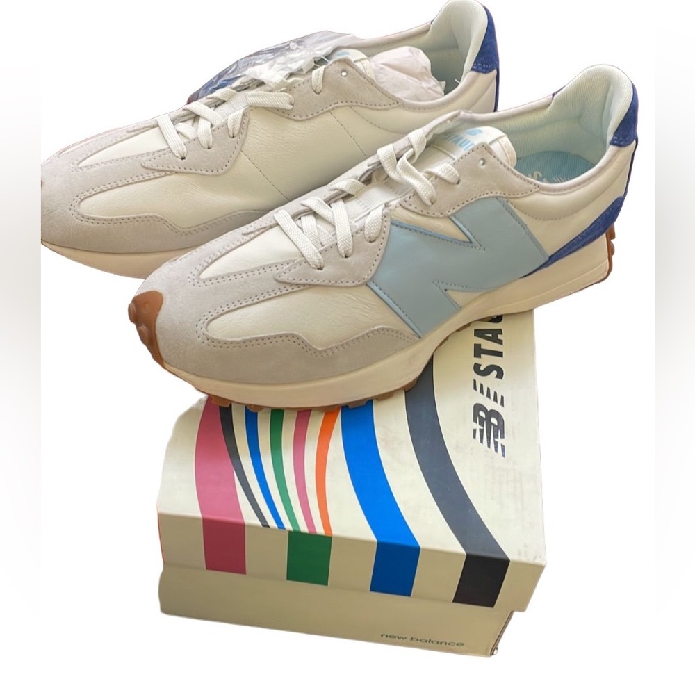 STAUD x New Balance 327 Sea Salt Atlantic sz 14